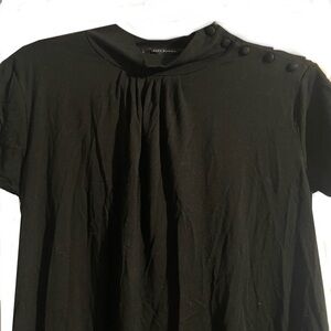 Banana Republic Black Button-Shoulder Tee